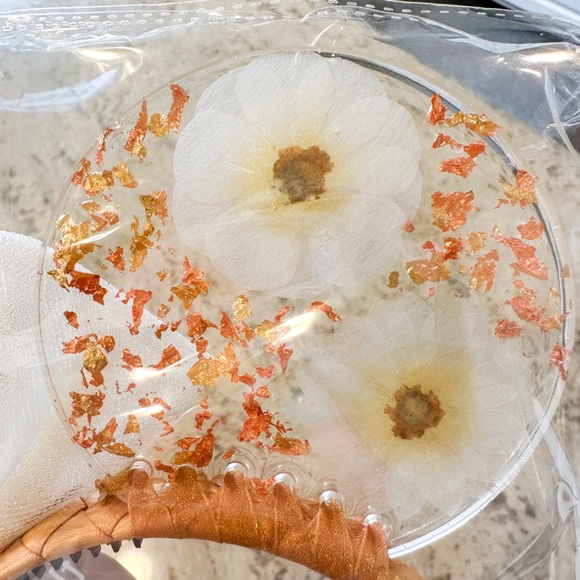 Floral Mouse Ears Headband with Bow - Picture 9 of 11